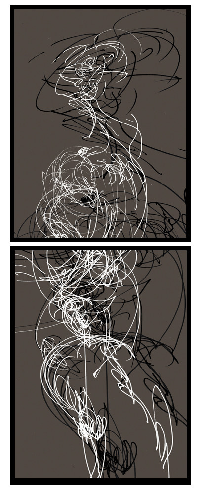 CL   MA  3DESSIN EN AVEUGLE, les yeux bandés, par touché du corps. Dessins repris scannés et travaillés sur palette graphique. Chaque image, au format 30 x 40, est imprimée par jet d'encres aux pigments.Les initiales désignent en premier celui qui dessine, en second, celui qui est dessiné80 X 30   octobre 2010 CL   MA  3DESSIN EN AVEUGLE, les yeux bandés, par touché du corps. Dessins repris scannés et travaillés sur palette graphique. Chaque image, au format 30 x 40, est imprimée par jet d'encres aux pigments.Les initiales désignent en premier celui qui dessine, en second, celui qui est dessiné80 X 30   octobre 2010