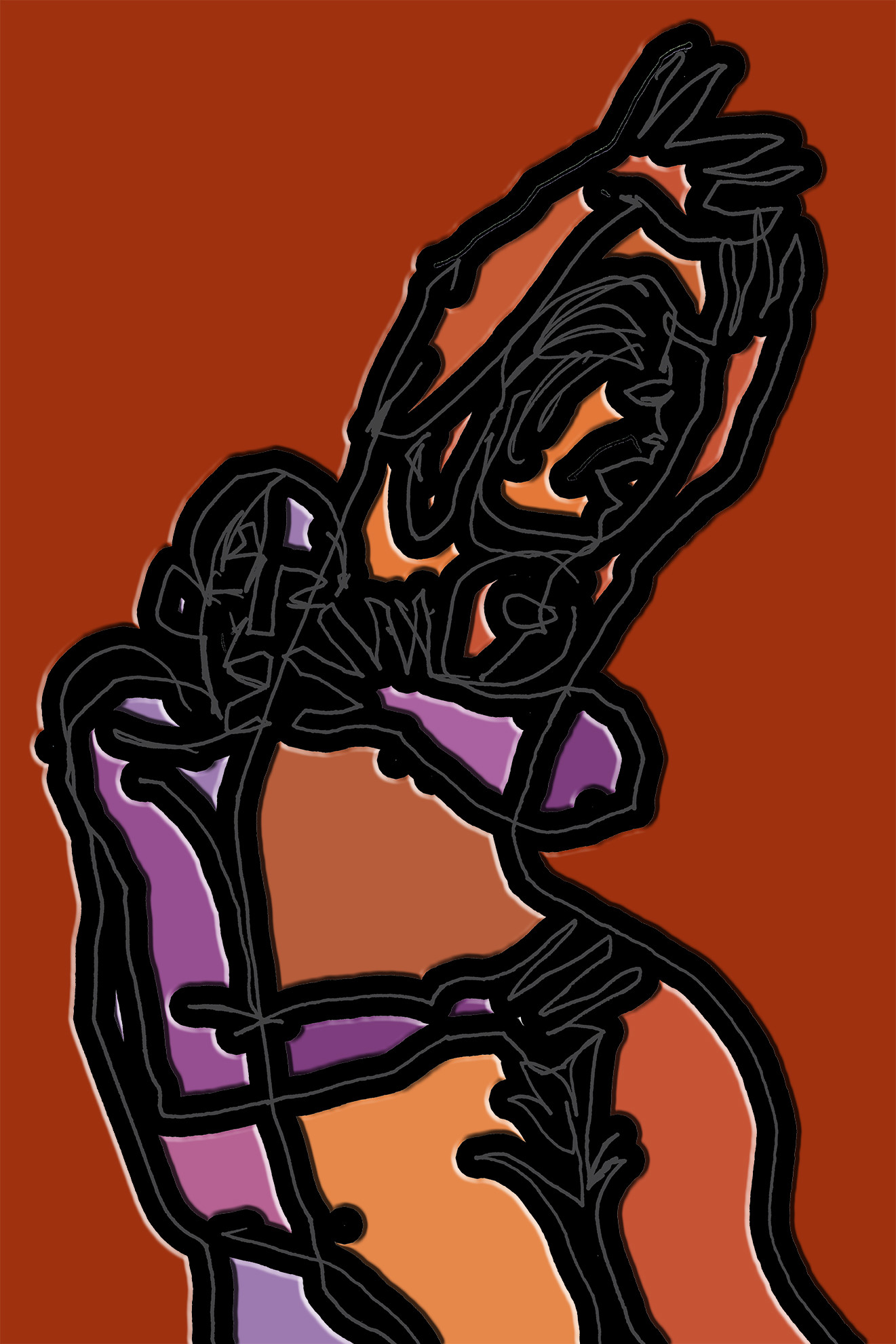 A partir de dessins en aveugle, pour les Couples Colonnes, liberté de mise en page et gamme de couleur réduite. Travail sur les contours, noirs et épaisRéalisation sur ordinateur et palette graphiqueImpression jet d'encre   60 x 40   mai à juillet 2024 A partir de dessins en aveugle, pour les Couples Colonnes, liberté de mise en page et gamme de couleur réduite. Travail sur les contours, noirs et épaisRéalisation sur ordinateur et palette graphiqueImpression jet d'encre   60 x 40   mai à juillet 2024