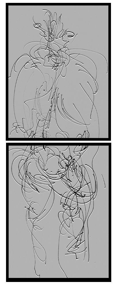 CL  MA 1DESSIN EN AVEUGLE, les yeux bandés, par touché du corps. Dessins repris scannés et travaillés sur palette graphique. Chaque image, au format 30 x 40, est imprimée par jet d'encres aux pigments.Les initiales désignent en premier celui qui dessine, en second, celui qui est dessiné80 X 30   octobre 2010 CL  MA 1DESSIN EN AVEUGLE, les yeux bandés, par touché du corps. Dessins repris scannés et travaillés sur palette graphique. Chaque image, au format 30 x 40, est imprimée par jet d'encres aux pigments.Les initiales désignent en premier celui qui dessine, en second, celui qui est dessiné80 X 30   octobre 2010